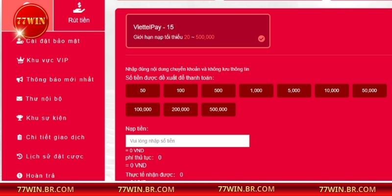 Câu hỏi về nạp tiền và giải đáp